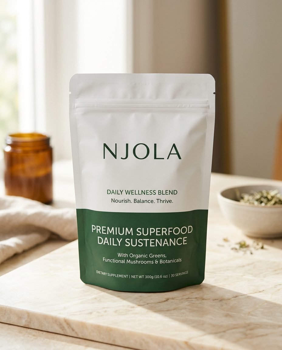 Njola Verpackung &mdash; Premium Greens-Pulver