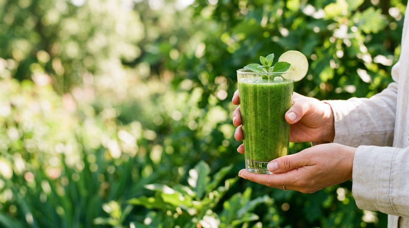 Njola Smoothie im Freien genie&szlig;en